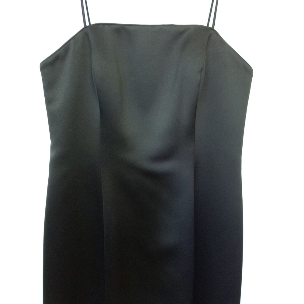 Black Formal Spaghetti Strap Evening Dress